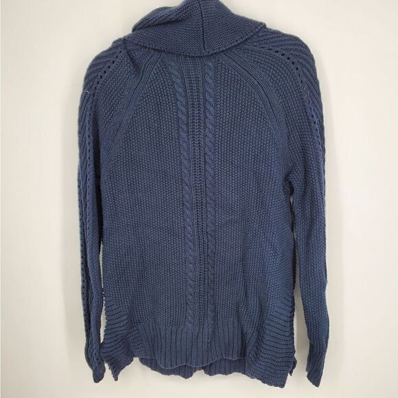 Cabi‎ Women's Cable Knit Cowl Neck Blue Sweater Size Small Style 3168 - Picture 5 of 5